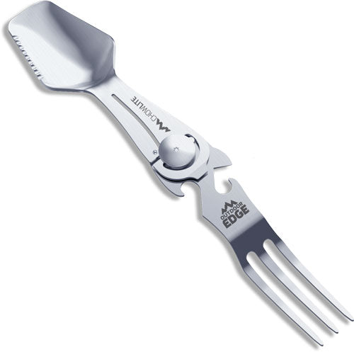 Outdoor Edge ChowLite Stainless Folding Utensil Set with Bottle Opener & Tools