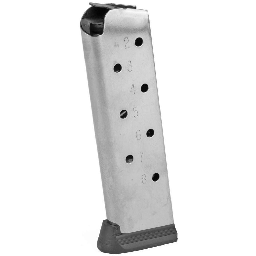 Colt 1911 Commander/Government Handgun Magazine Stainless .45 ACP 8 Round with Base Pad