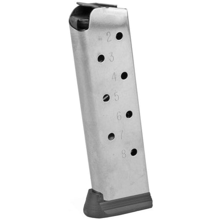 Colt 1911 Commander/Government Handgun Magazine Stainless .45 ACP 8 Round with Base Pad