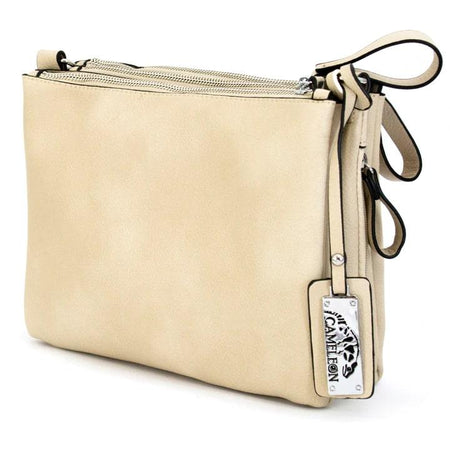 Cameleon Iris Concealed Carry Purse Taupe with Removable Strap