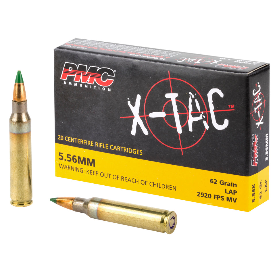 PMC X-Tac 5.56 NATO LAP(M855) Green Tip 62 gr. Ammunition - Premium Quality for Superior Performance