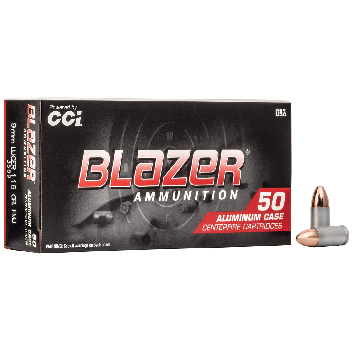 CCI Aluminum Blazer 9mm Luger 115 gr (FMJ)