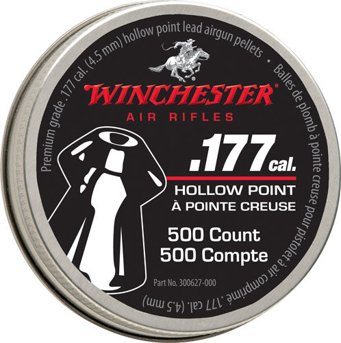 Winchester .177 Caliber Hollow Point Pellet Tins 500-Count 6-Pack