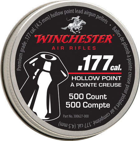 Winchester .177 Caliber Hollow Point Pellet Tins 500-Count 6-Pack