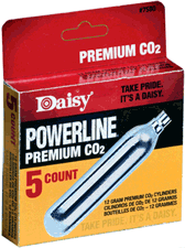 Daisy 12g CO2 Cylinders 5-Cylinder Packs 12-Count Carton