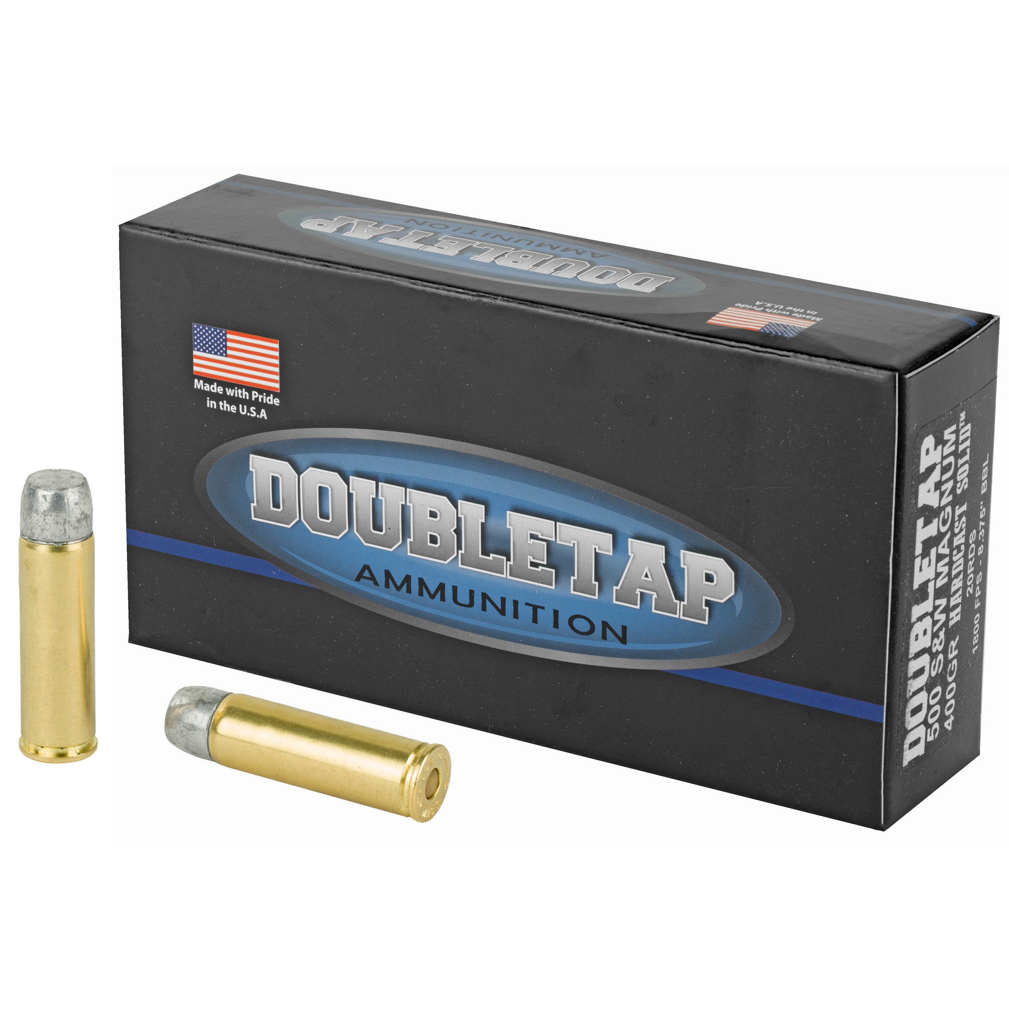DoubleTap .500 S&W Mag Hunter Self Defense 400 grain Hard Cast Solid ammunition