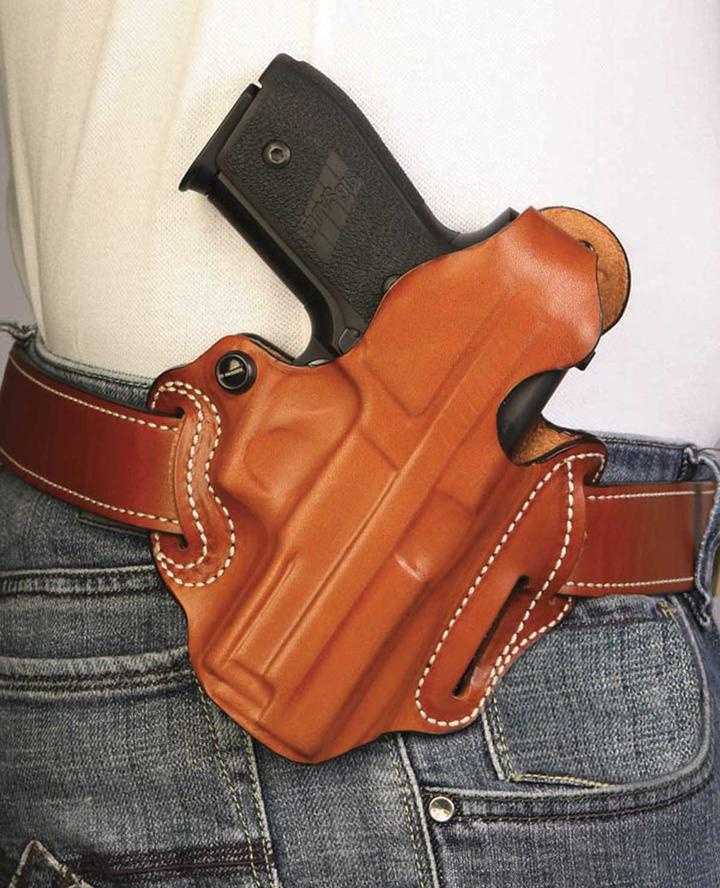 DeSantis 001 Thumb Break Scabbard S&W 5903 Tan Right Hand Belt Holster