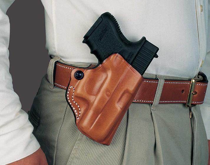 DeSantis No. 019 Mini Scabbard Leather Holster Springfield 1911A1 Black RH