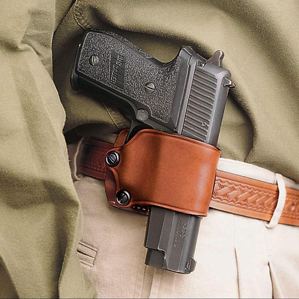 DeSantis #023 Yaqui Slide Tan Leather Holster for Most DA Autos Right Hand