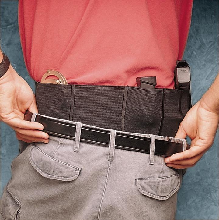 DeSantis Belly Band Concealment Holster 5 Inch Large 36-42 Black Ambi