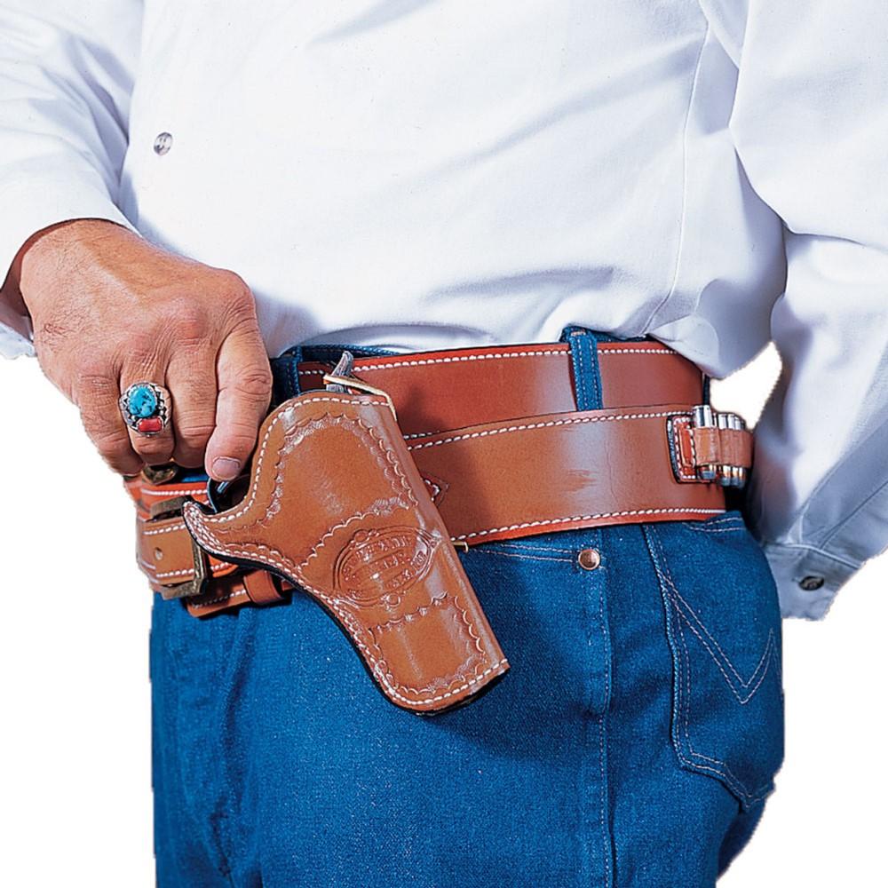 DeSantis Doc Holliday Cross Draw Tan Leather Holster for Colt SAA and Ruger Vaquero 3.5" RH