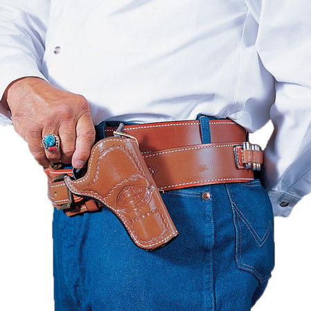 DeSantis Doc Holliday Cross Draw Tan Leather Holster for Colt SAA and Ruger Vaquero 3.5" RH