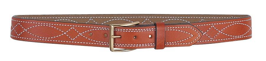 DeSantis Style B27 Fancy Stitched Premium Leather Belt Tan 38 1-1/2"