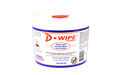 D-Lead Pre-Moistened Lead Removal Wipes, 325 Count Canister, 2-Pack WT-325