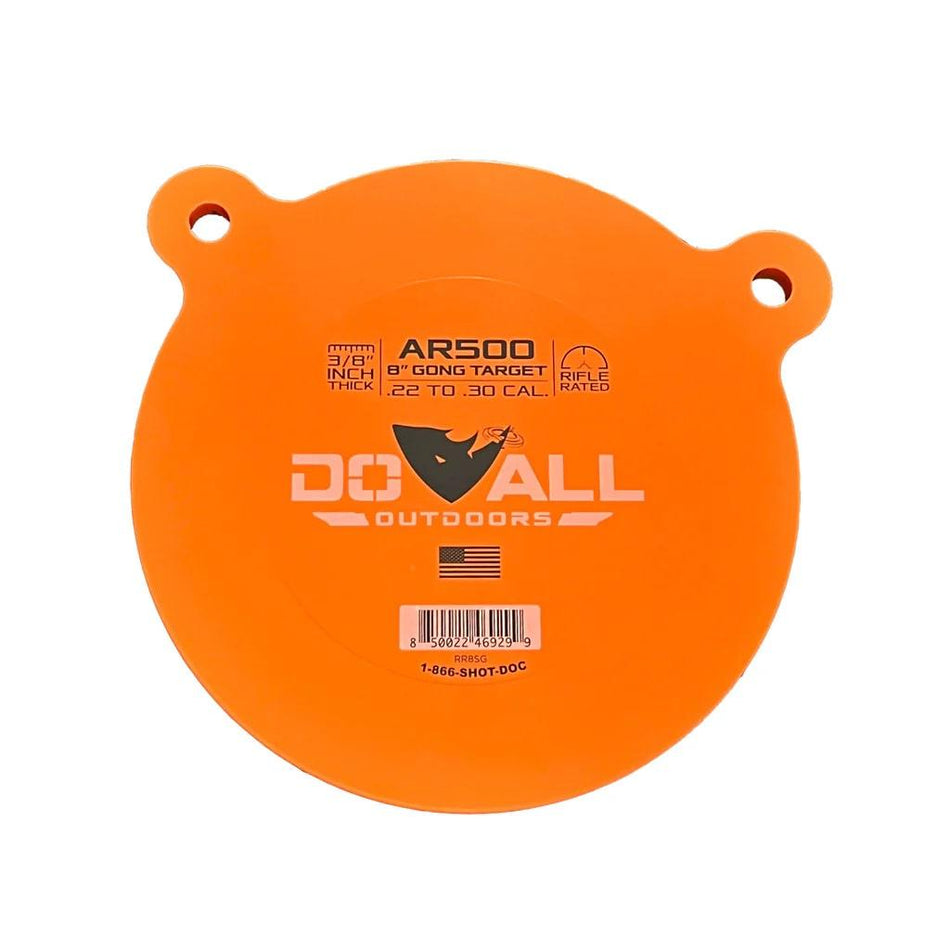 Do All Outdoors AR500 3/8" x 8" Round Steel Gong Target Powder Coated