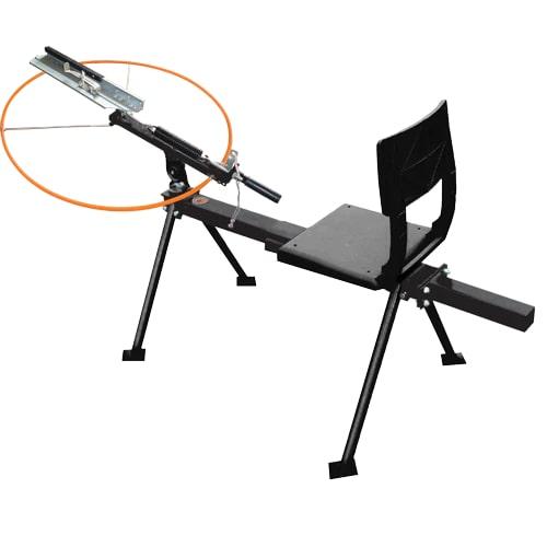 Do-All Outdoors Single Full Cock Trap with Fold-Down Seat and Trailer Hitch Mount