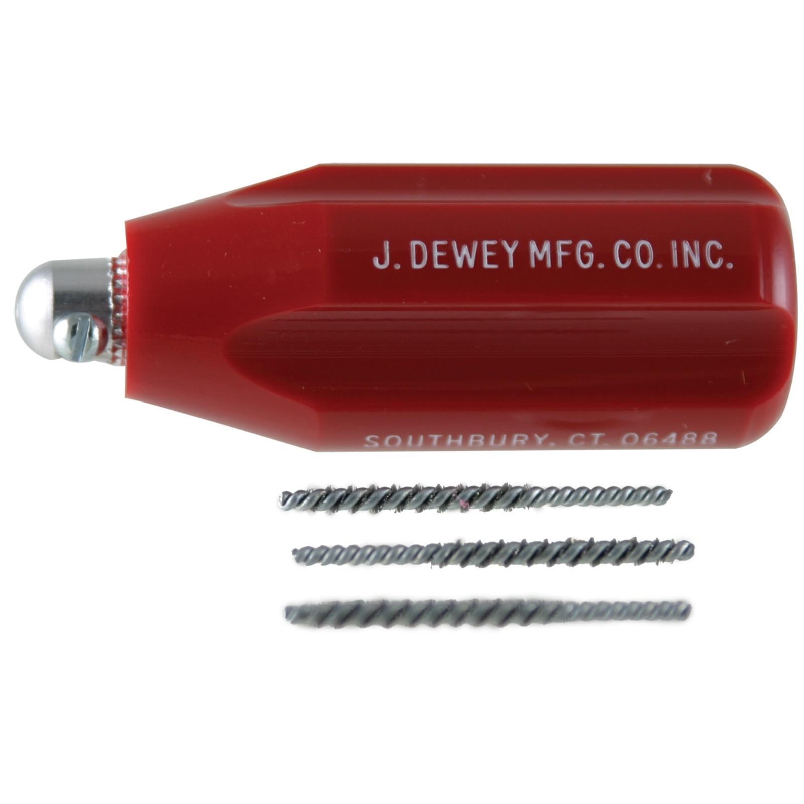 J. Dewey Shotgun Port Cleaning Tool with 3 Stainless Steel Brushes