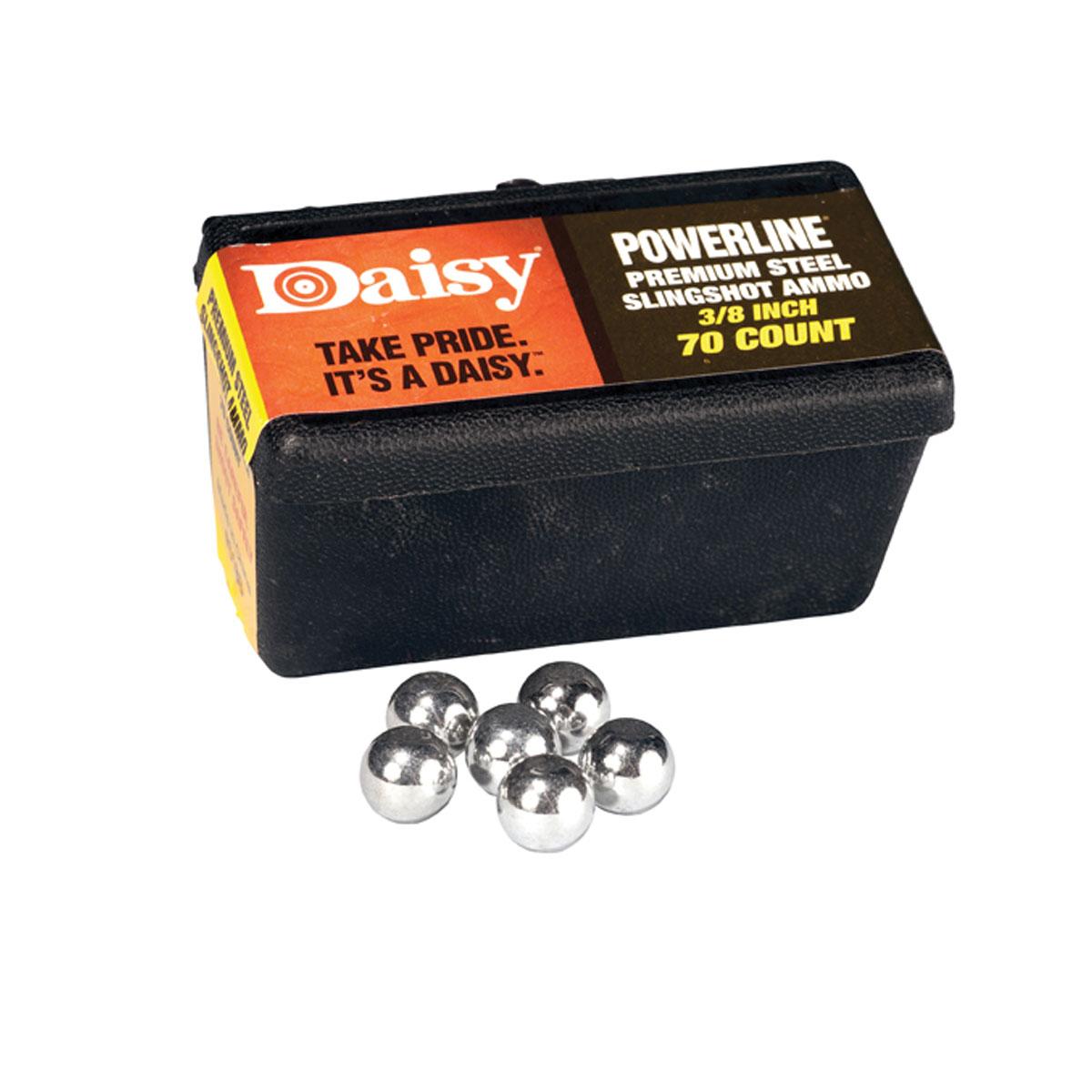 Daisy Powerline 70ct 3/8" Solid Steel Slingshot Shot Ammo