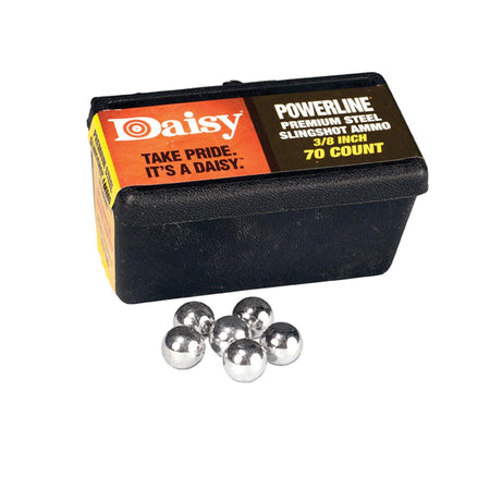 Daisy Powerline 70ct 3/8" Solid Steel Slingshot Shot Ammo