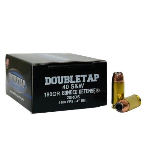 DoubleTap .40 S&W Bonded Defense 180 grain Jacketed Hollow Point ammunition