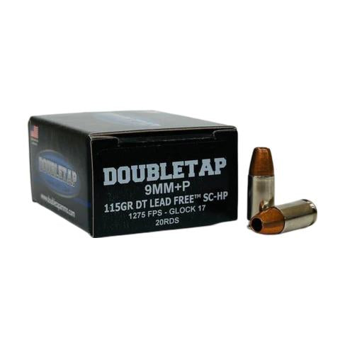 DoubleTap 9mm Luger / Parabellum  124 grain Copper Solid Hollow Point ammunition