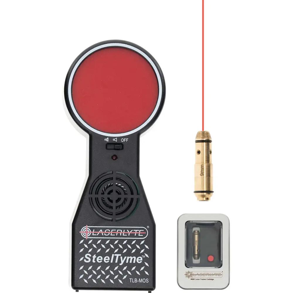 LaserLyte Steel Tyme Dry Fire Kit, 9mm Laser Cartridge and LED Target 1215345