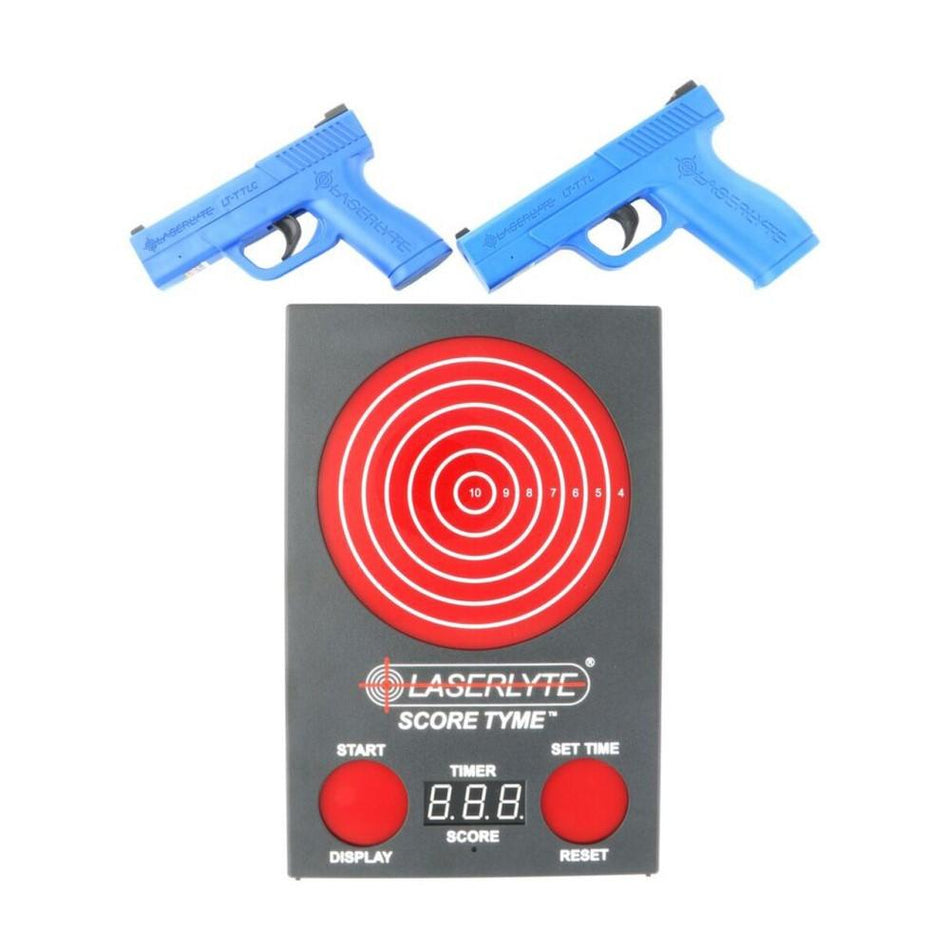 LaserLyte Score Tyme Trainer Target Kit with Dual Pistols and POI Display