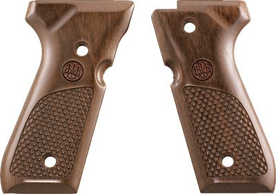 Beretta 92/96 FS Walnut Wood Grips Oval Checkering with Trident