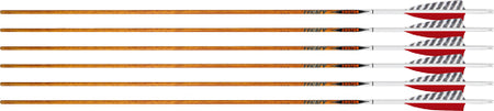 Easton 6.5 Carbon Legacy 500 4-Inch Left Helical Feather Arrow Pack of 6