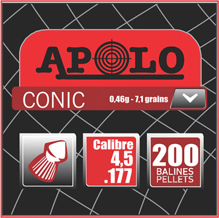 Hatsan Apolo .177 Cal Conic Pellets 200 Pack 7.1 Grain