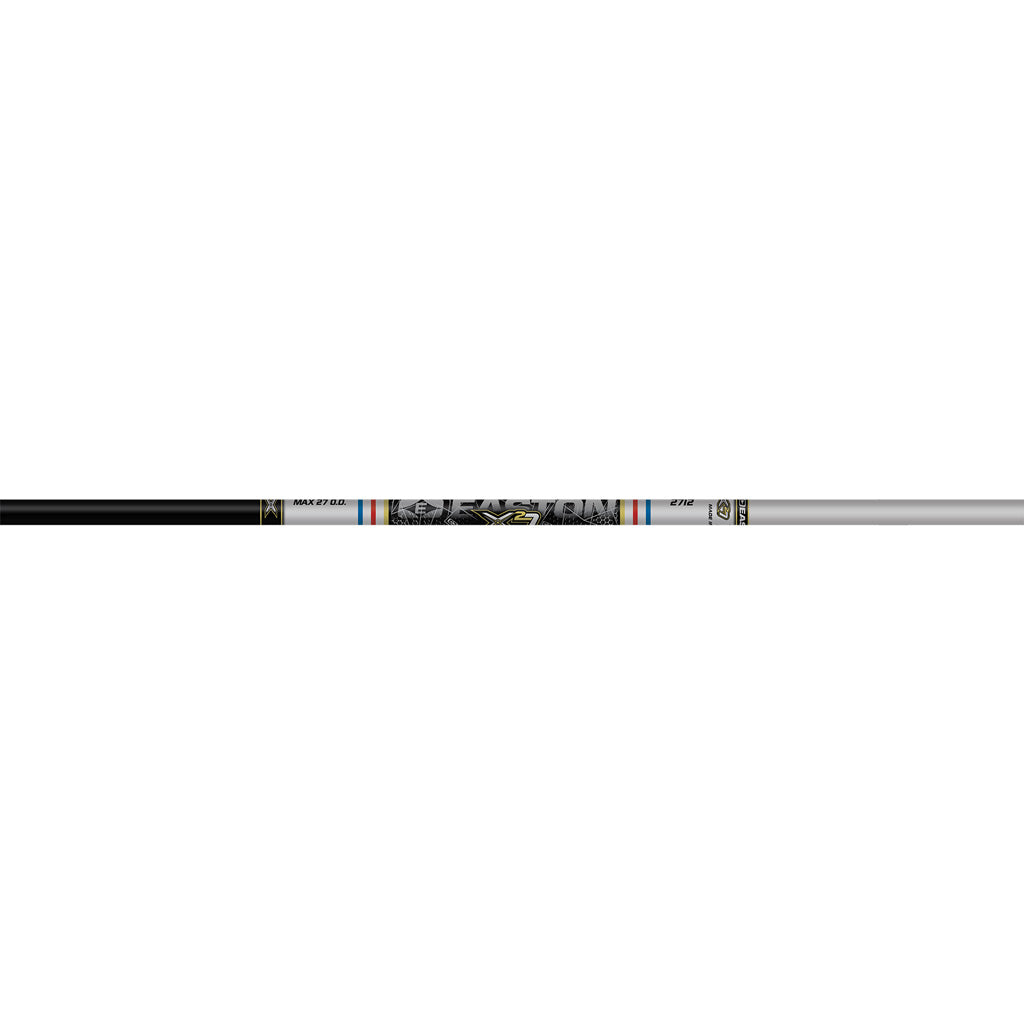 Easton X27 Aluminum Alloy Arrow Shafts 2712 Black Silver - Dozen