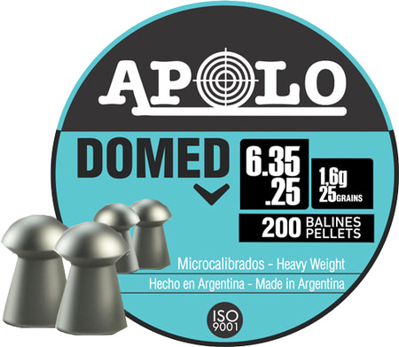 Hatsan Apolo .25 Domed Airgun Pellets 25 Grain Pack of 200