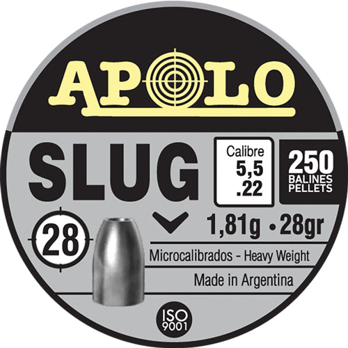 Hatsan Apolo .22 Slug Airgun Pellets 28 Grain Pack of 250