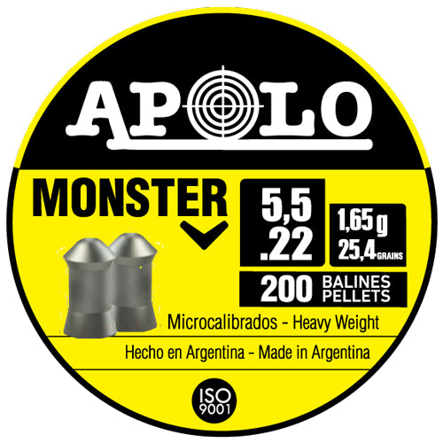 Hatsan Apolo .22 Monster Airgun Pellets 25.4 Grain Pack of 200