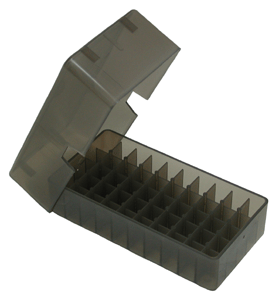 MTM Slip Top Ammo Storage Box .44 Mag .45 Long Colt 50 Rounds