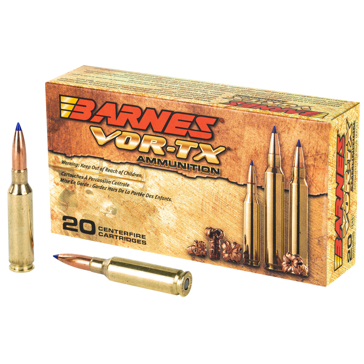 Barnes VOR-TX Tipped TSX Boat Tail 120 Grain 6.5mm Creedmoor 2910 fps 716876022465
