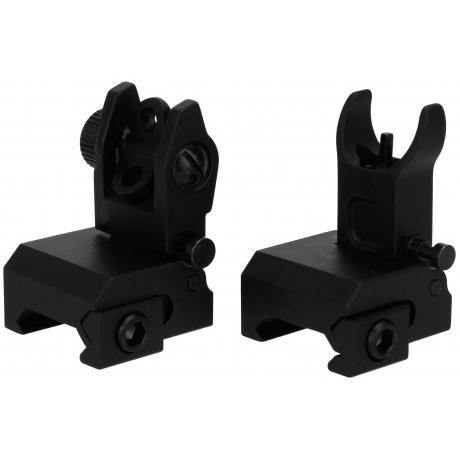 TacFire AR15 Flip-Up Front and Rear Iron Sight Set T6 Aluminum