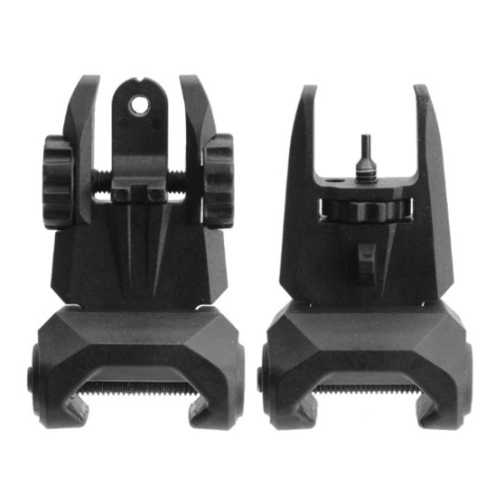 TacFire Tactical Polymer Flip-Up Sight Set - Front and Rear for Picatinny Rail