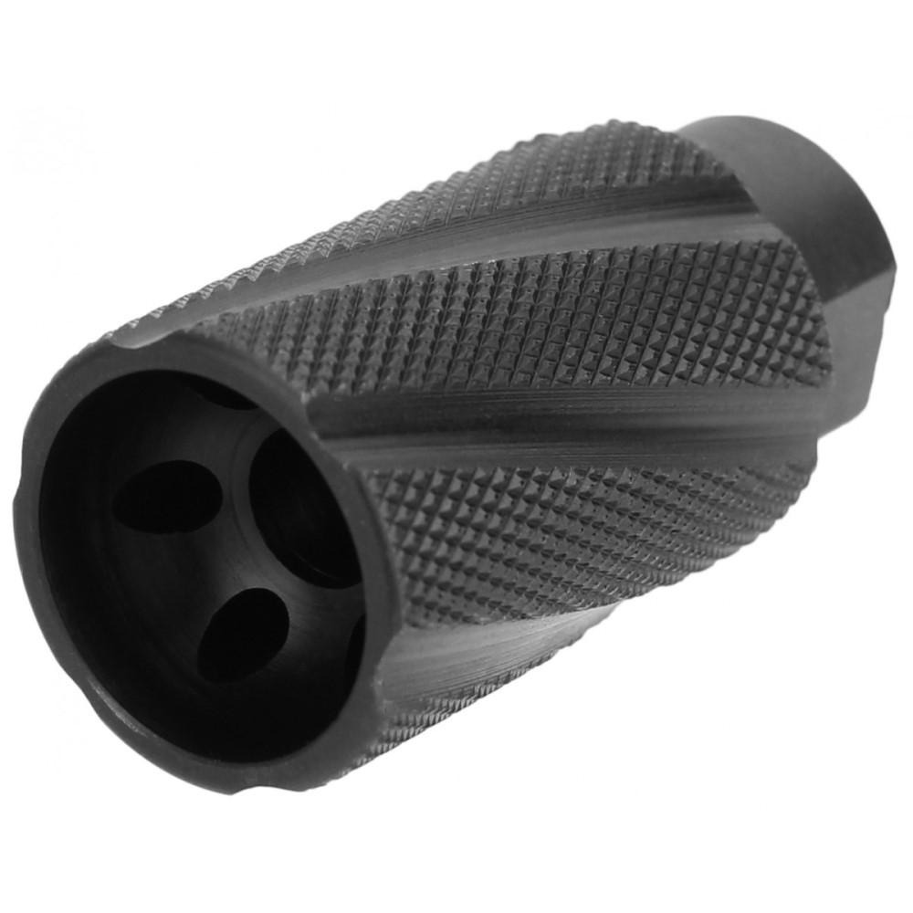 TacFire .223/5.56 1/2x28 Knurled Linear Compensator Blast Forwarder Black