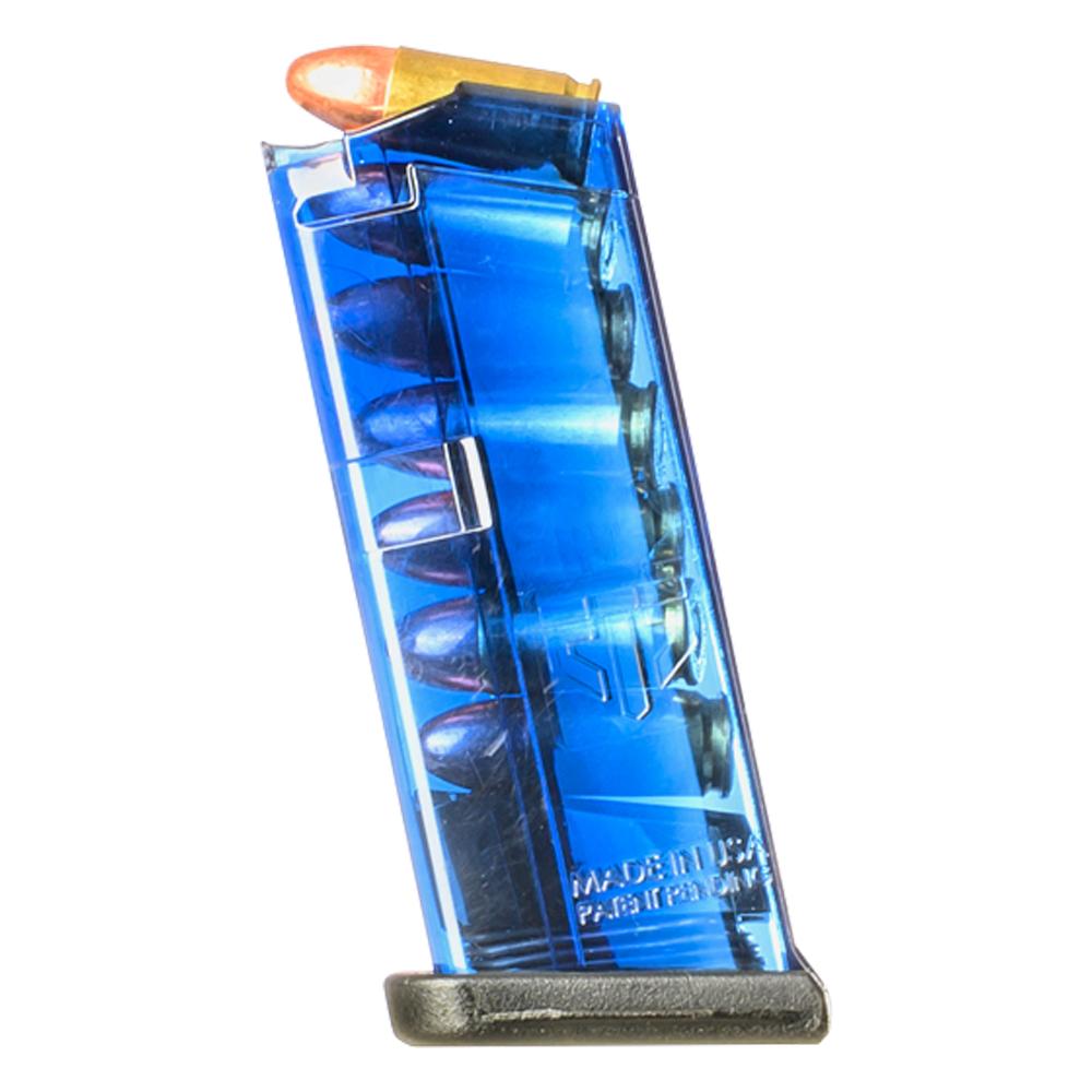 ETS Glock 43 9mm 7-Round Blue Translucent Flush Magazine