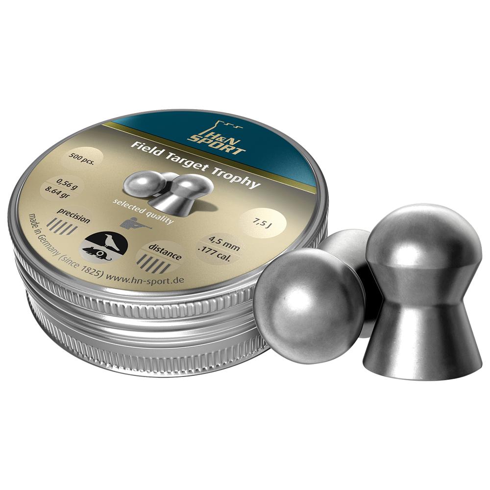 H&N Field Target Trophy .177 Cal 4.50 mm Airgun Pellets 500-Pack