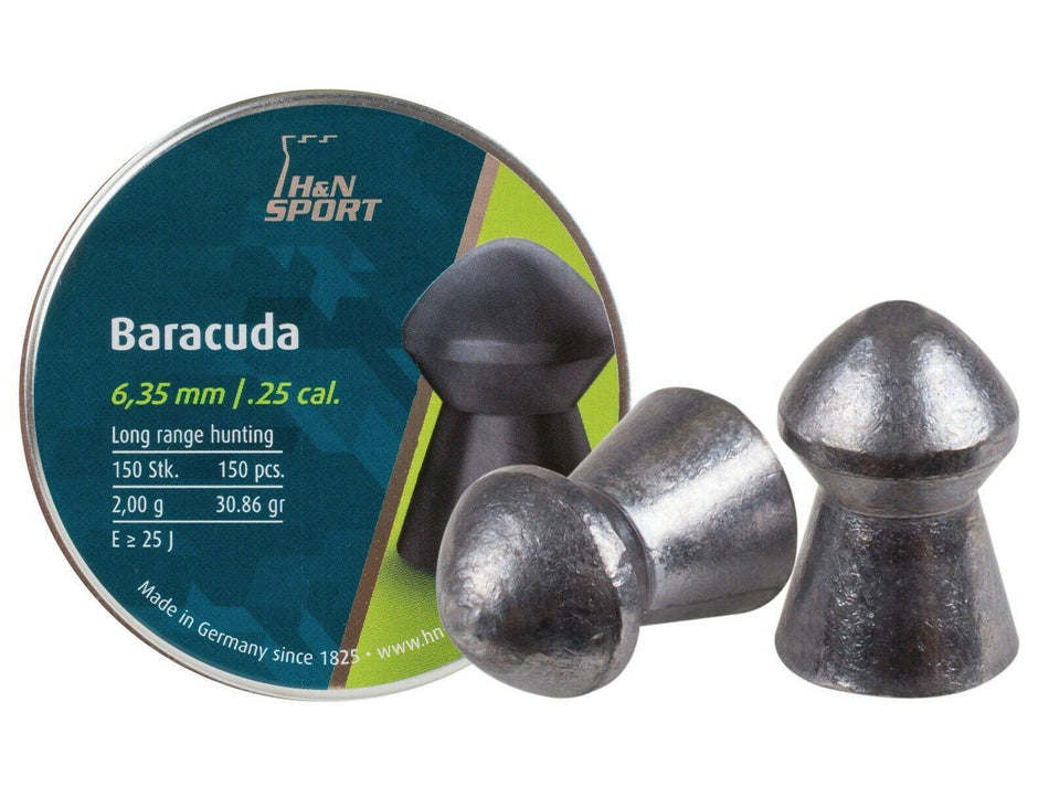 H&N Baracuda Hunter Extreme .25 Cal Airgun Pellets Blister 150 Per Pack