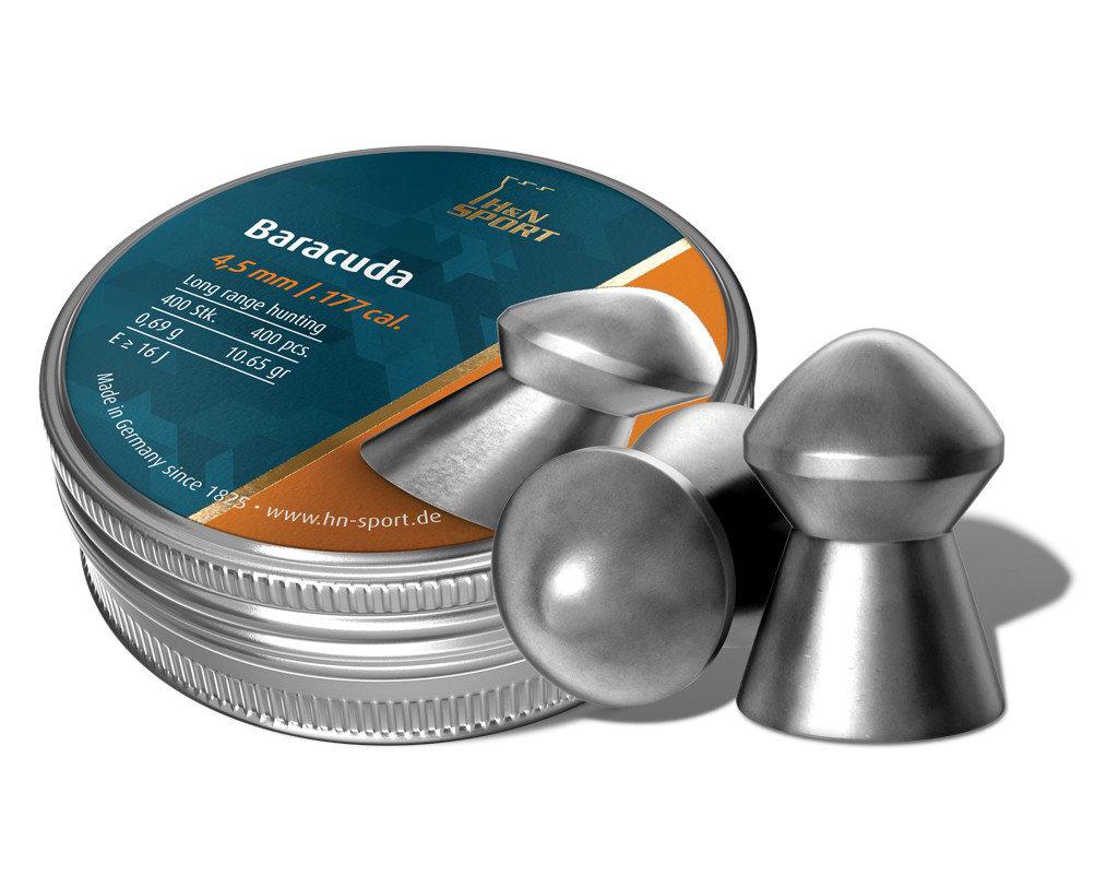 H&N Baracuda .177 Cal 10.65gr Airgun Pellets - 400 Pack