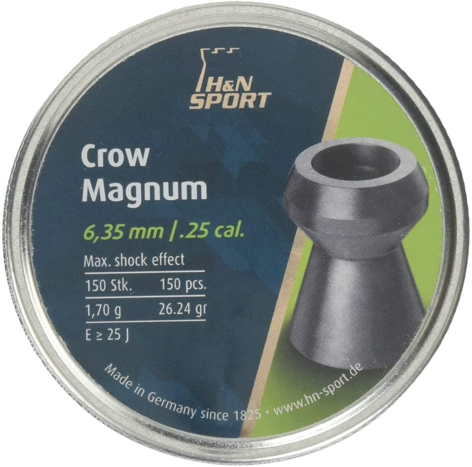 H&N Crow Magnum Air Pellets .25 Cal 150 Pack