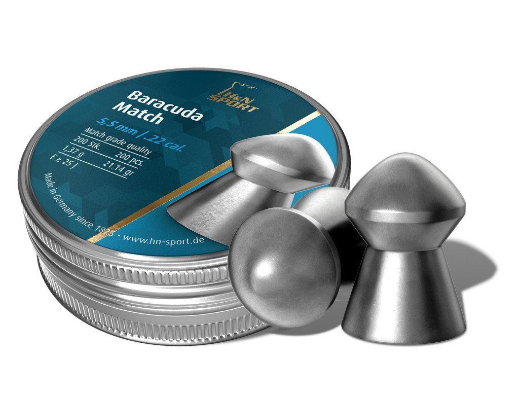 H&N Baracuda Match Air Gun Pellets .22 Cal 5.51mm 200 Per Pack