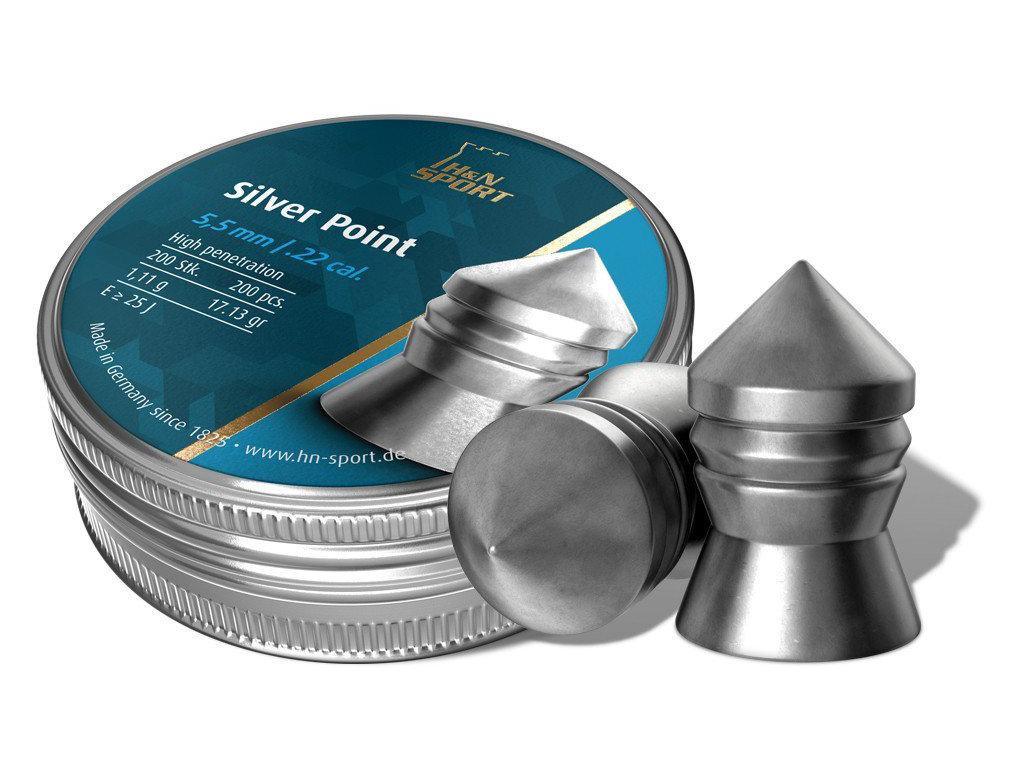 H&N Silver Point Airgun Pellets .22 Cal 17.13gr 200 Pack