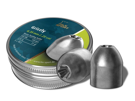 H&N Grizzly Airgun Pellets .25 Caliber 150 Round Pack