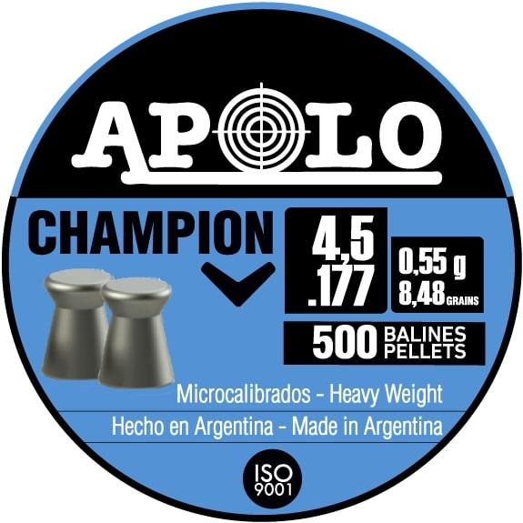 Hatsan Apolo Champion Air Pellets .177 Cal Flat Shape 8.48 gr 500 Pack