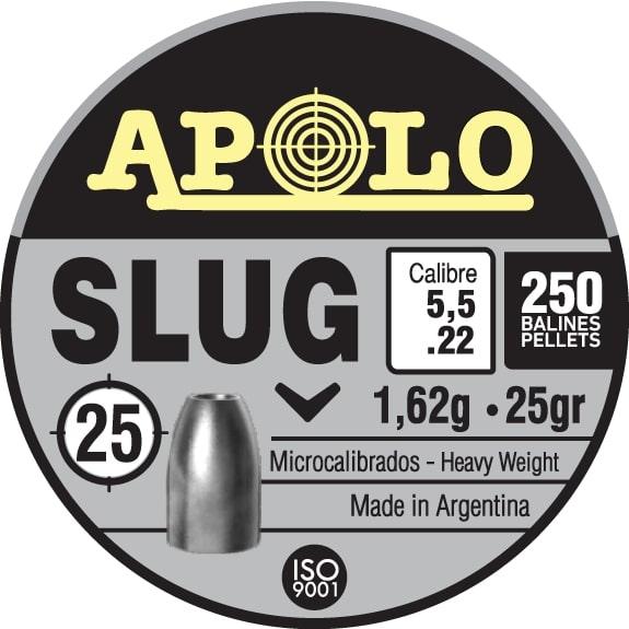 Hatsan Apolo Slug Airgun Pellets .22 Cal 25 gr 250 Pack