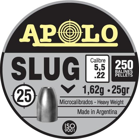 Hatsan Apolo Slug Airgun Pellets .22 Cal 25 gr 250 Pack